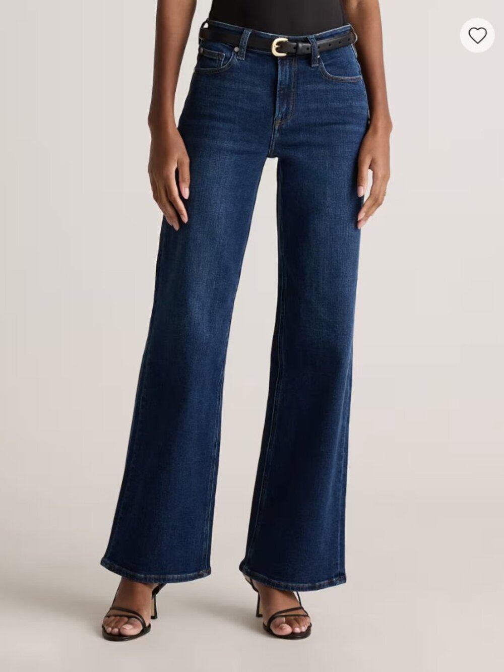 Quince | NWT Bella Stretch Wide Leg Jeans Midnight Blue High Rise Size 28 Long - Picture 2 of 10